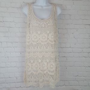 (XL) Fully Lined Crochet Tunic Tank